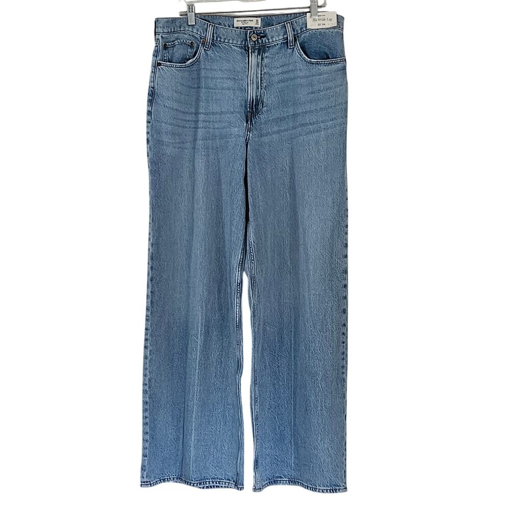Abercrombie & Fitch The Wide Leg High Rise Jean sz 32/14 Long NWT